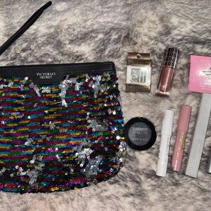 Victoria's Secret Multicolor Sequin Pouch set